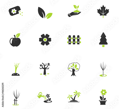 plants tools icon set