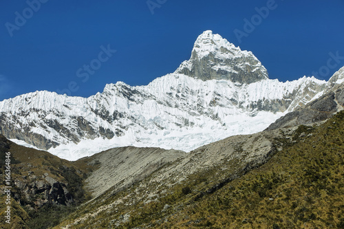 Chacraraju Peak (6108m) in Cordiliera Blanca, Peru, South America