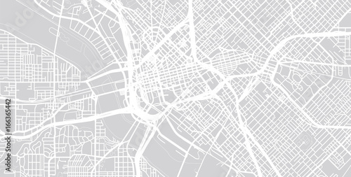 Urban city map of Dallas, Texas photo
