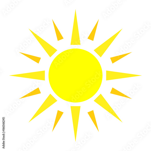 Bright Sun Shinning Isolated, Concept - Summer, Heat; Weather