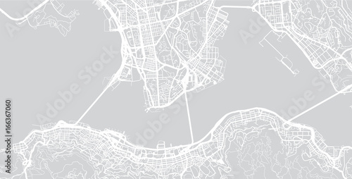 Urban city map of Hong Kong