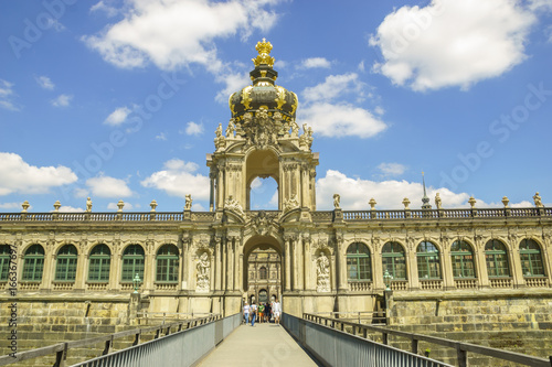 Dresden, Saxrony, Germany-May 2017:Famous Zwinger palace in Dresden, Saxrony, Germany