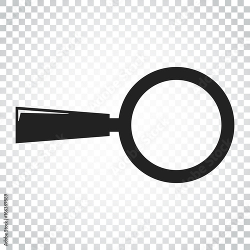 Loupe icon vector. Magnifier in flat style. Search sign concept. Simple business concept pictogram on isolated background.