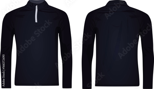 Men zip top jacket. vector illustration