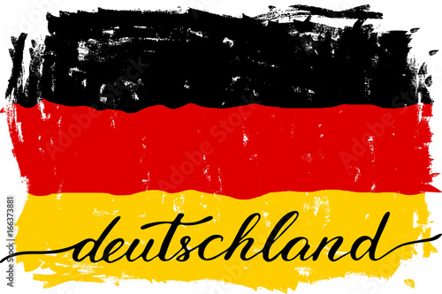 Germany german flag grunge handwriting text painted vector