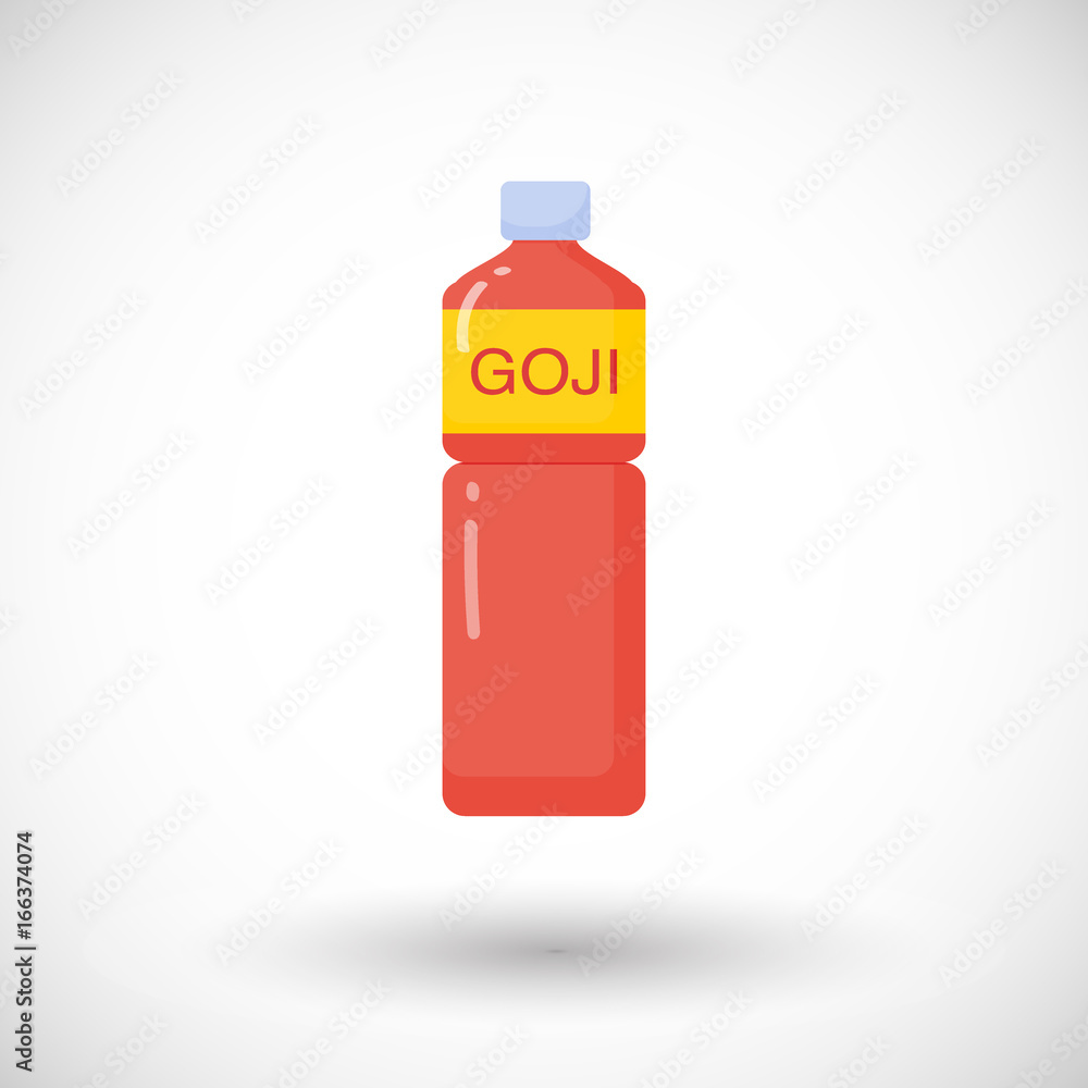 Goji berries juice vector flat icon Goji berries juice vector flat icon