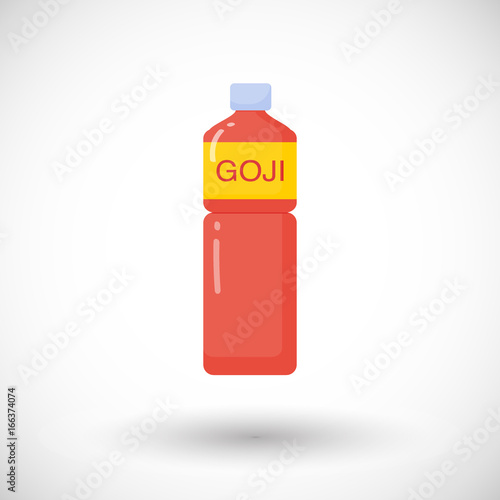 Goji berries juice vector flat icon