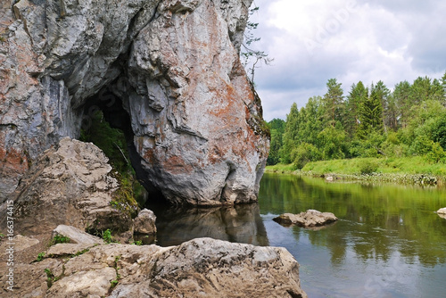 Dyrovaty stone. Natural Park Deer Streams, Sverdlovsk oblast, Russia.