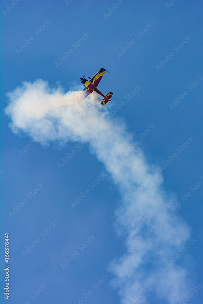 A Sports Airplane Turning Its Engines Off High Above A Sports Airplane Turning Its Engines Off High Above