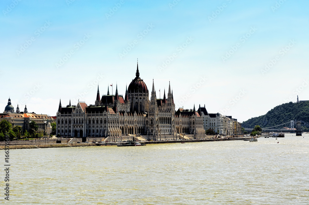 Hungarian Parliament and Danube river, Budapest, Hungary