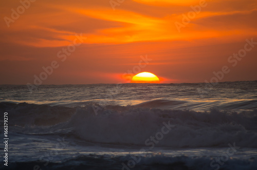 Sunset over Atlantic ocean © gumbao