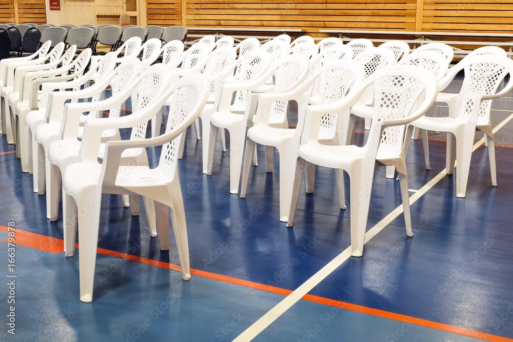 Naklejka premium Chairs in a gym