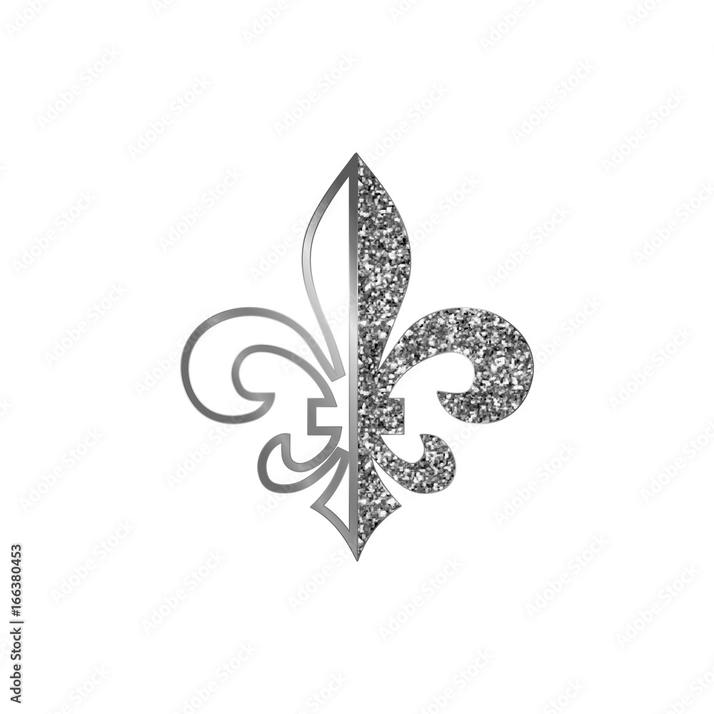 Fleur-de-lis vintage symbols set Royalty Free Vector Image