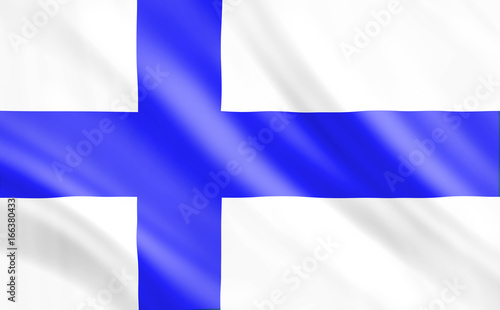 Flag of Finland.ean Union background. Symbol, icon. 