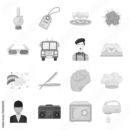 Security, sport, trade and other web icon in monochrome style.Service, electrical appliance, ritual icons in set collection.