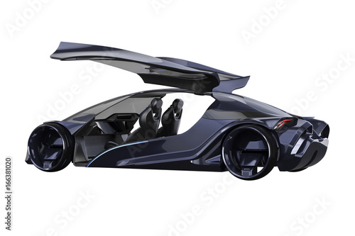 Car concept dark luxury style. 3D rendering