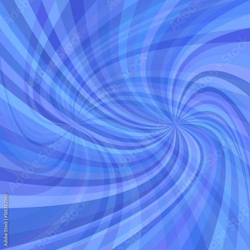 Abstract double spiral background - vector illustration from spun rays in blue tones