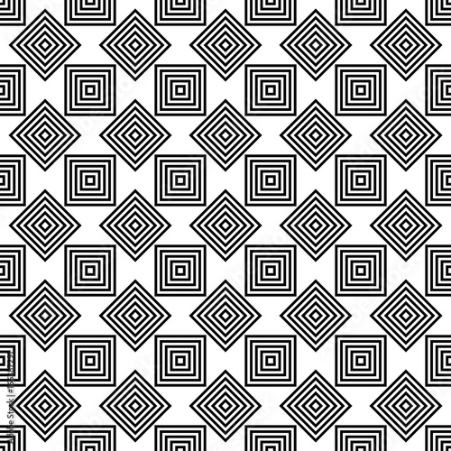 Seamless abstract monochrome square pattern background design - halftone geometric vector graphic