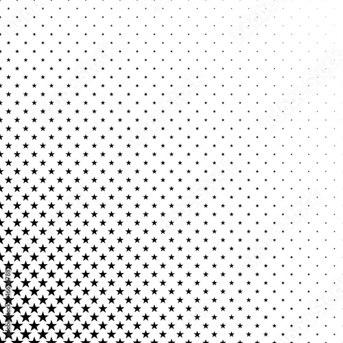 Monochrome pentagram star pattern - vector background design from geometrical shapes