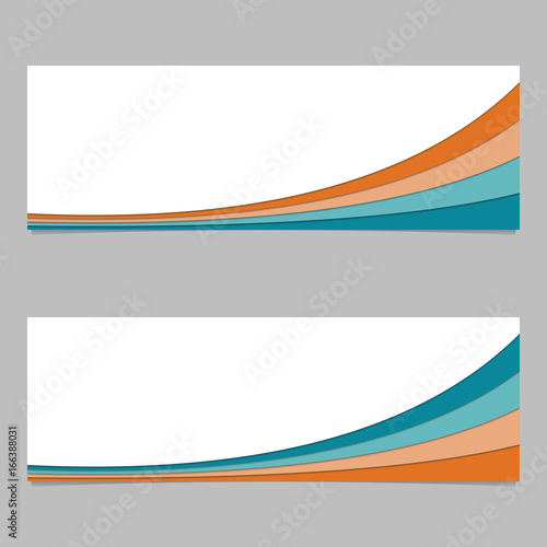 Banner template from layer stripes - vector graphic with 3d effect