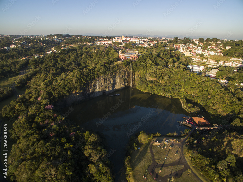 Aerial view of Tangua Park. CURITIBA, PARANA/BRAZIL. July, 2017.