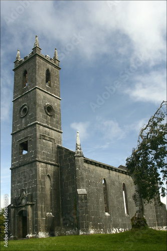 The ruined circa 1833 church in Lough Key Forest Park, Rockingham Estate, Boyle, Ireland