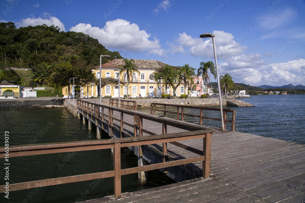 Pier in Sao francisco do sul. Santa Catarina. July, 2017.