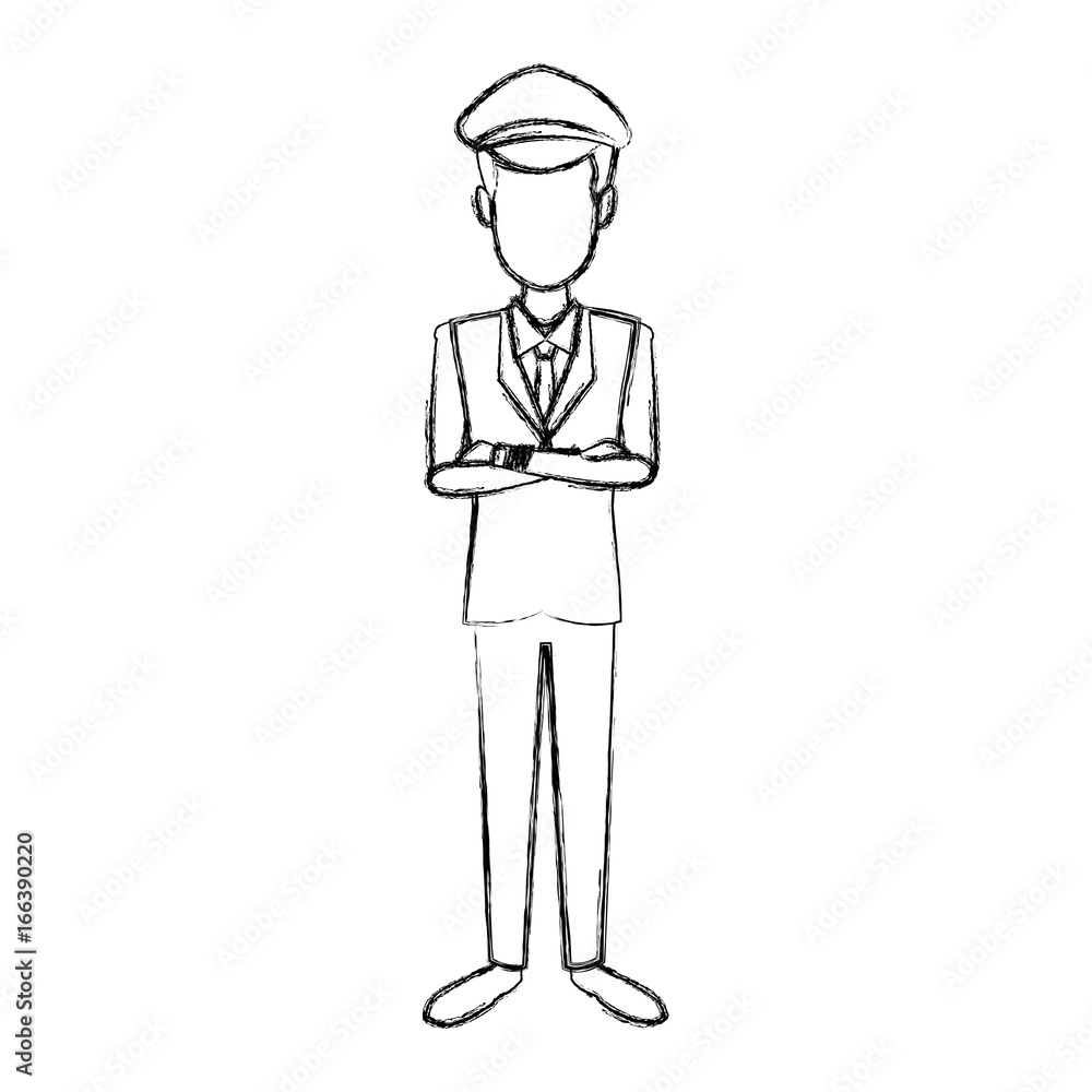 commercial airlines pilot in uniform crossed arms commercial airlines pilot in uniform crossed arms