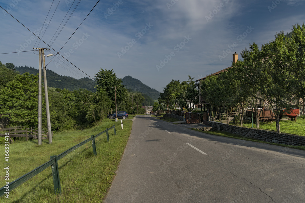 Road near Lesnica village in Pieniny national park