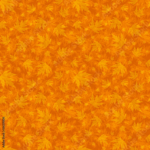 Bright autumn background with maple leaves. Vector illustration © Tetiana185