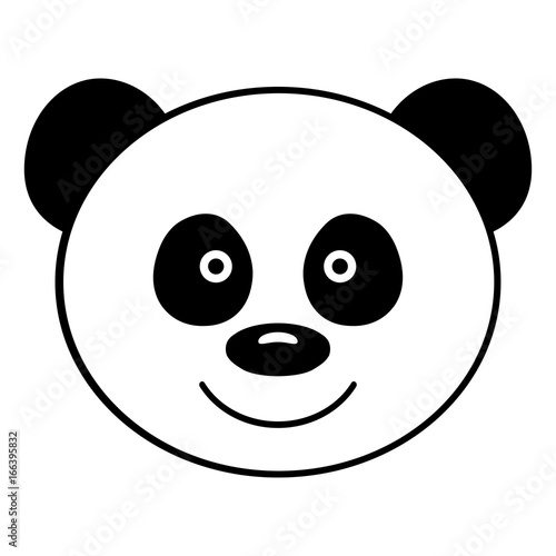 Fototapeta Naklejka Na Ścianę i Meble -  Toy panda bear head