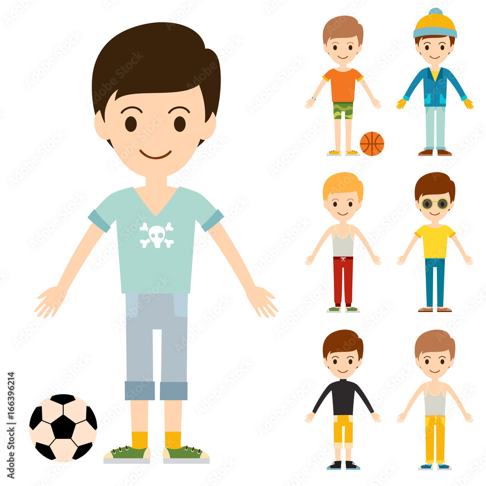 Group of young kid portrait friendship man character team happy people boy person vector illustration. Group of young kid portrait friendship man character team happy people boy person vector illustration.