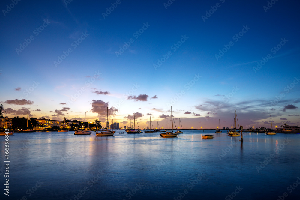 Twilight View of Boats