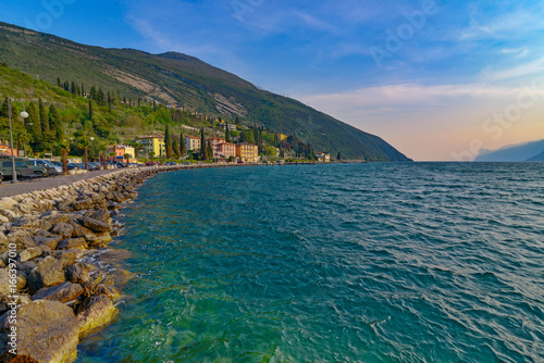 Panorama of Torbole, a small town on Lake Garda, Italy. Europa
