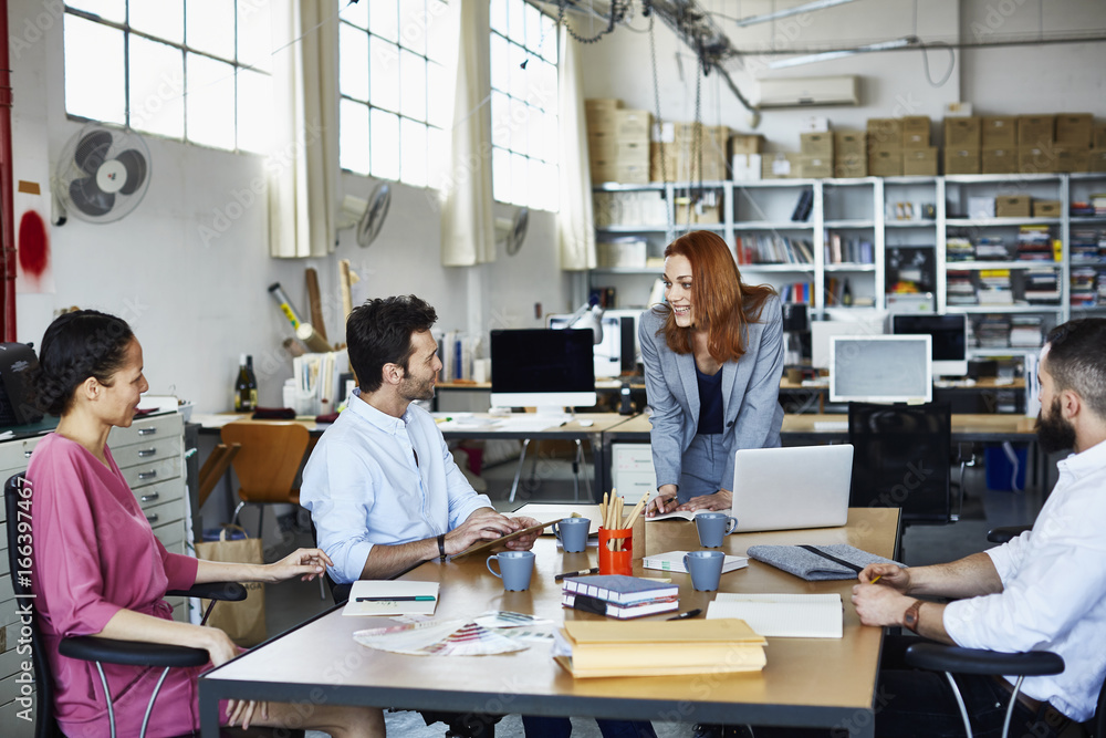 Business People Having Discussion In Office Business People Having Discussion In Office