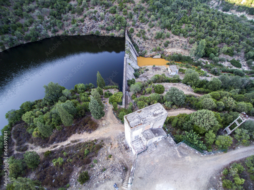 hydroelectric dam - view from above hydroelectric dam - view from above