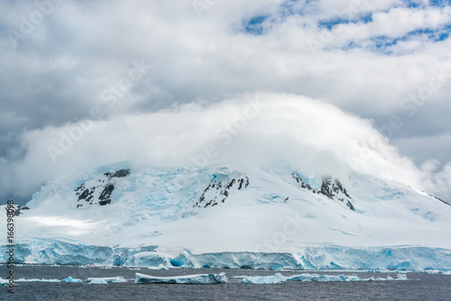 Mountain and glacier in Antarctica
