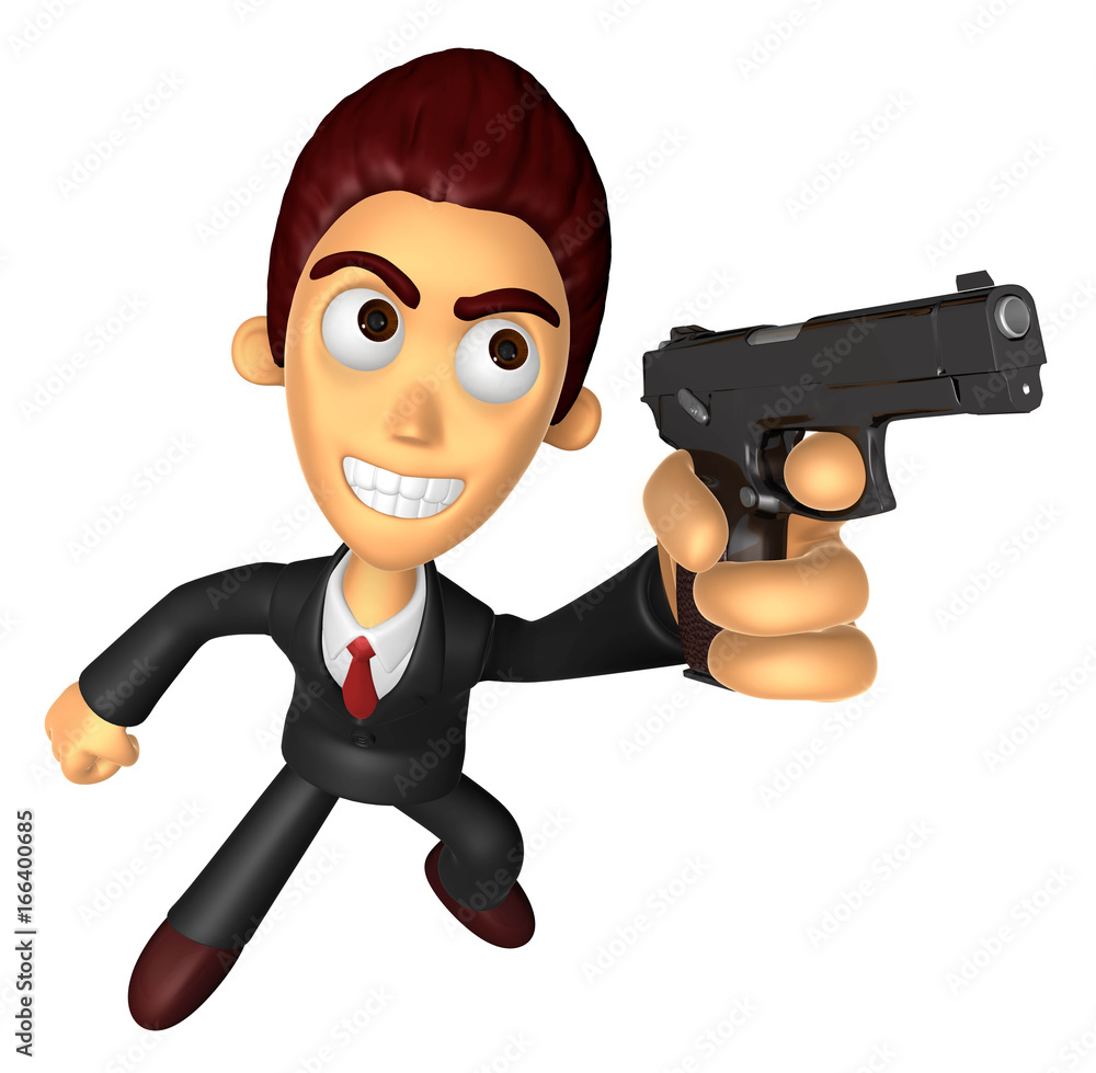 Woman holding a hand gun stock image. Image of asian - 35393943
