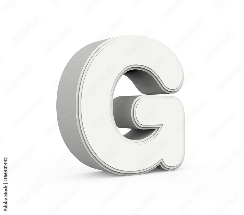 white letter G white letter G