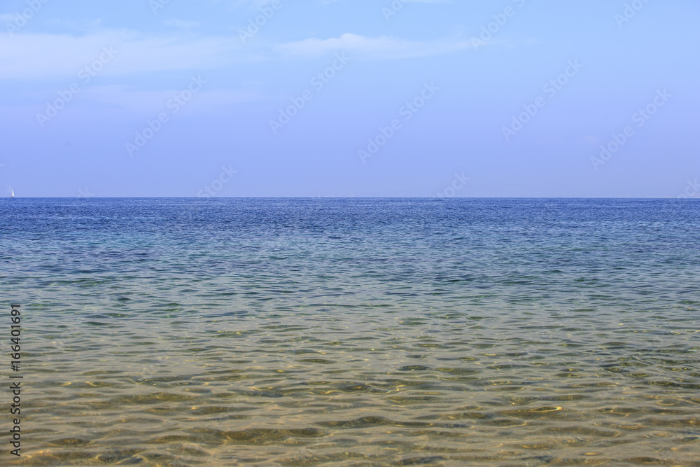 Sea water in Sardinia island , Italy
