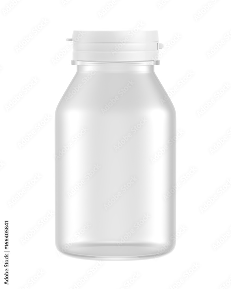 blank plastic bottle isolated on white background, 3D rendering blank plastic bottle isolated on white background, 3D rendering
