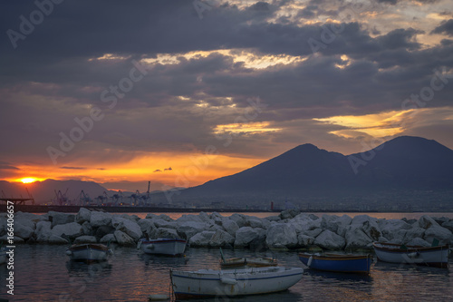 Napoli harbor at sunrise