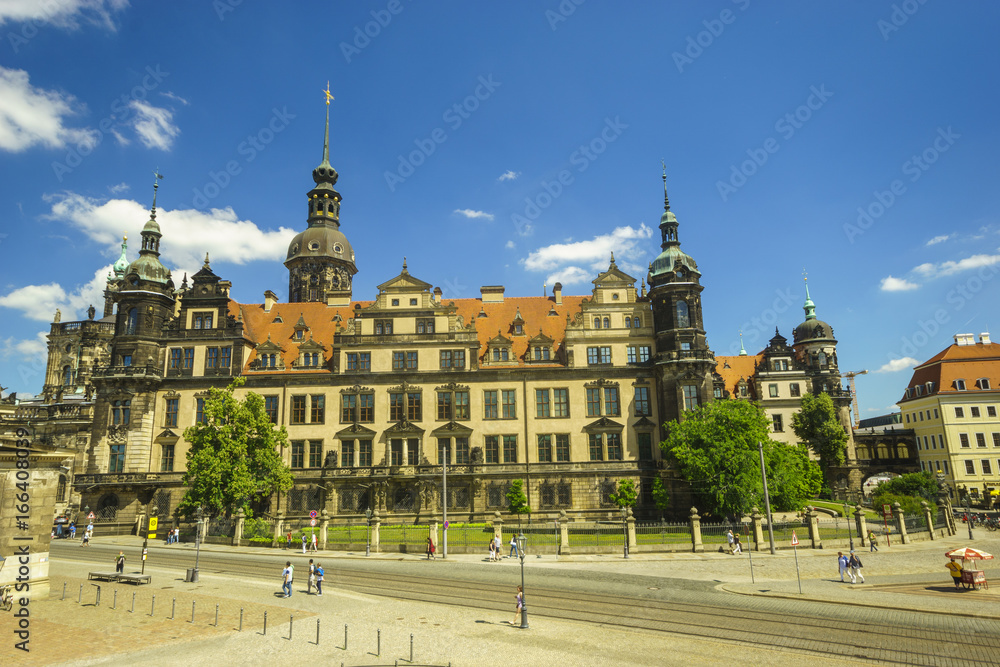 Obraz premium Dresden, Saxrony, Germany-May 2017:Famous Zwinger palace in Dresden, Saxrony, Germany