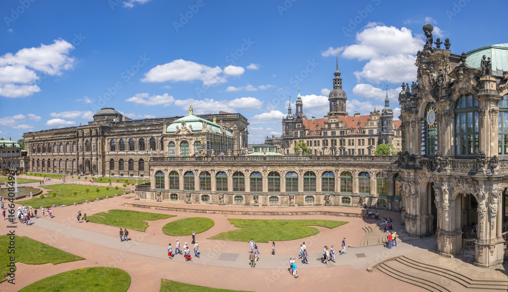 Dresden, Saxrony, Germany-May 2017:Famous Zwinger palace in Dresden, Saxrony, Germany