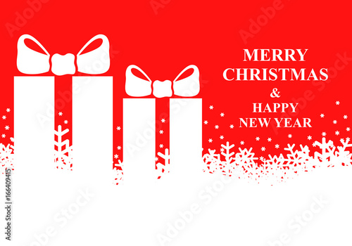Christmas banner with snowflakes and presents
