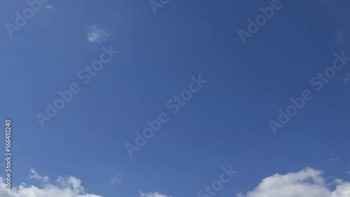 moving clouds and blue sky time lapse