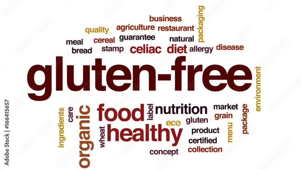 Gluten-free animated word cloud, text design animation. Gluten-free animated word cloud, text design animation.