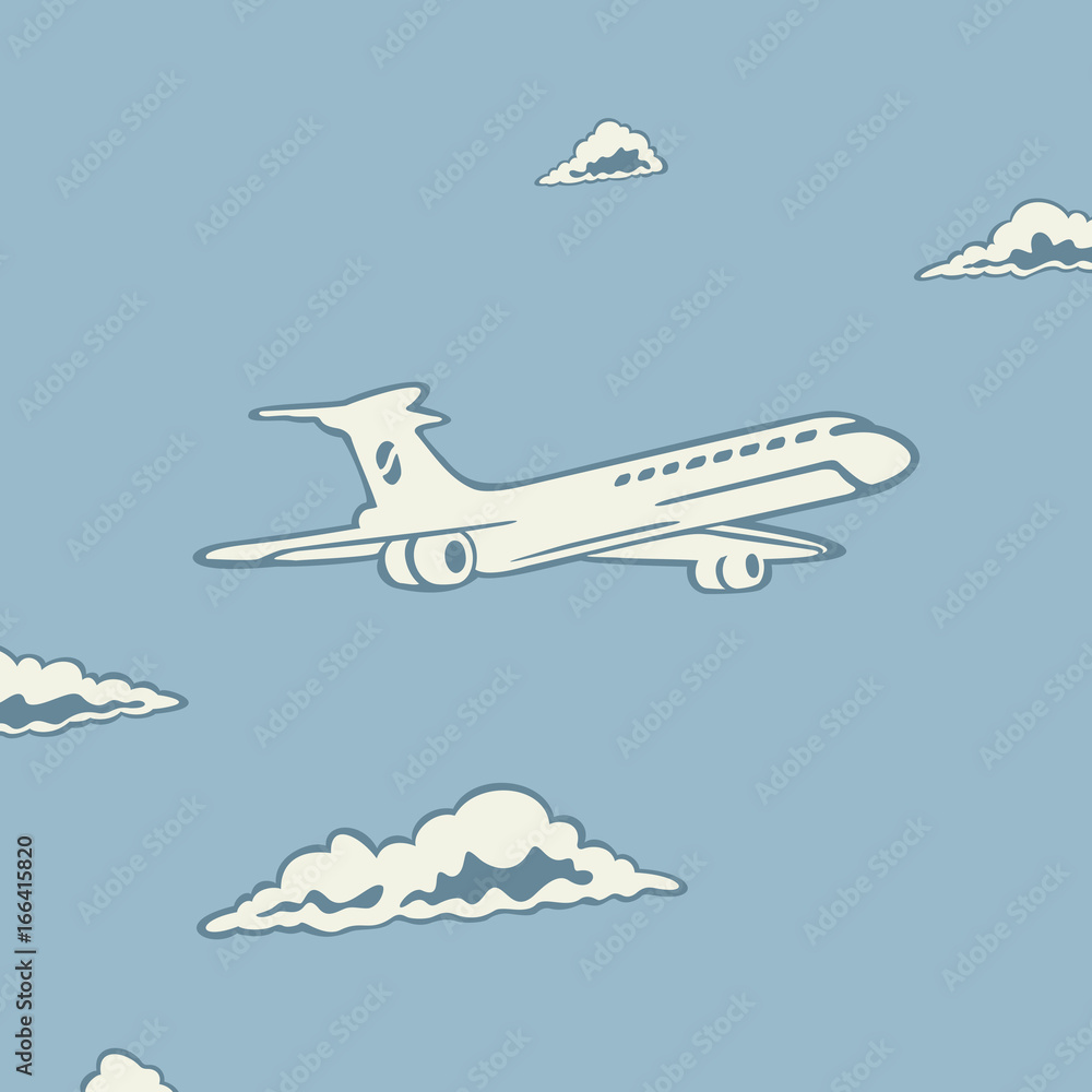 Vector Symbol Passenger Airplane