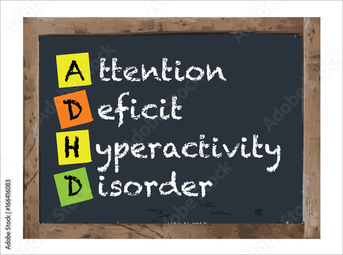 Attention Deficit Hyperactivity Disorder Vector Notice Board