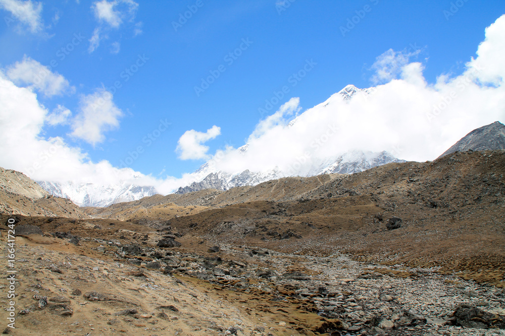 Shot from the Everest Basecamp trail in Nepal Shot from the Everest Basecamp trail in Nepal